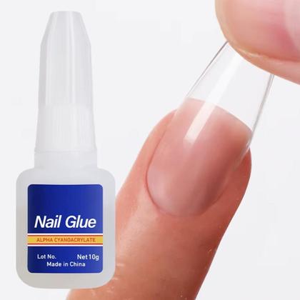 Imagem de 1 Cola De Unhas Para Tips Super Forte Com Pincel Alongamento 10g