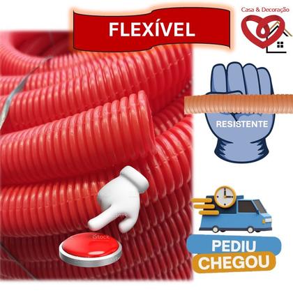 Imagem de  1 com  25 metros, Conduíte  Reforçado ideal para sua Laje Conduíte Corrugado Laranja Eletroduto DN32 Canduit