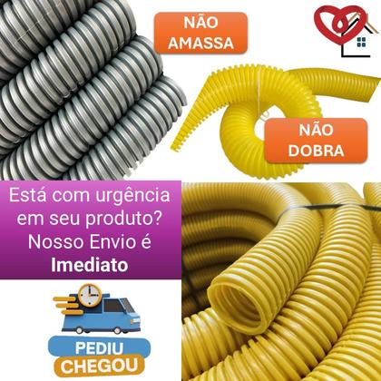 Imagem de  1 com  25 metros, Conduíte  Reforçado ideal para sua Laje Conduíte Corrugado Laranja Eletroduto DN32 Canduit