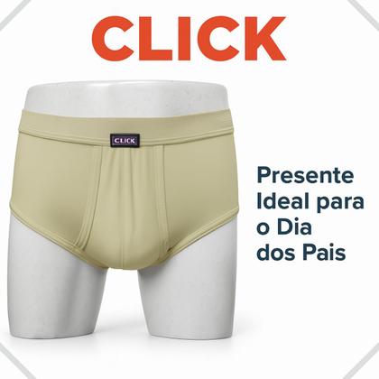 Imagem de 1 Cueca Adulto Click Tradicional Com Abertura Helanca 120