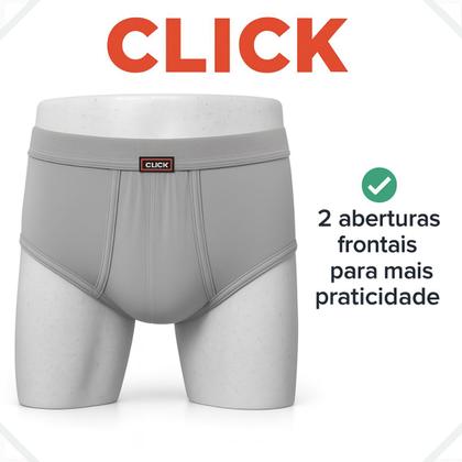 Imagem de 1 Cueca Adulto Click Tradicional Com Abertura Helanca 120