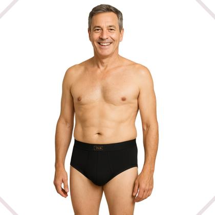 Imagem de 1 Cueca Adulto Click Tradicional Com Abertura Helanca 120