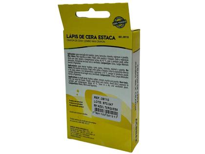 Imagem de 1 Cx Lápis De Cera Estaca Azul - Acrilex
