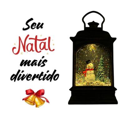 Imagem de 1 Enfeite Natal Arvore Led Pisca Papai Noel de Presente Natalino