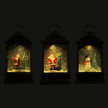 Imagem de 1 Enfeite Natal Arvore Led Pisca Papai Noel de Presente Natalino