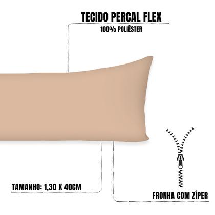 Imagem de 1 Fronha Para Travesseiro de Corpo Xuxão 1,30x40 Com Zíper Percal Flex 400fios