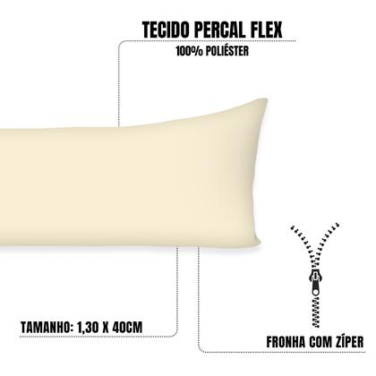 Imagem de 1 Fronha Para Travesseiro de Corpo Xuxão 1,30x40 Com Zíper Percal Flex 400fios