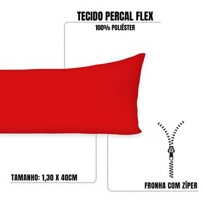 Imagem de 1 Fronha Para Travesseiro de Corpo Xuxão 1,30x40 Com Zíper Percal Flex 400fios