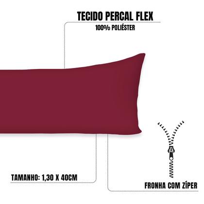 Imagem de 1 Fronha Para Travesseiro de Corpo Xuxão 1,30x40 Com Zíper Percal Flex 400fios