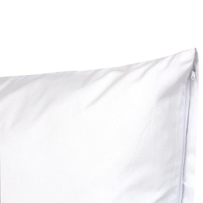 Imagem de 1 Fronha Para Travesseiro de Corpo Xuxão Branca 1,27 x 0,37 Com Zíper Percal Flex 400 fios