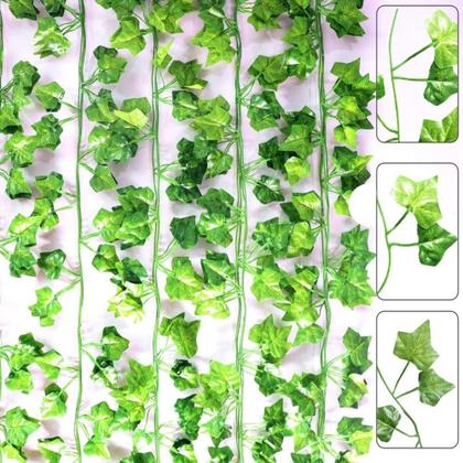 Imagem de 1 Hera Corrente Artificial- Folha de Uva Trepadeira 2 Metros