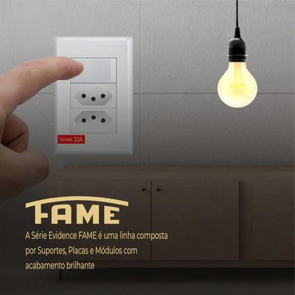 Imagem de 1 Interruptor Simples E 2 Tomada 2p+t 20a/250v Fame