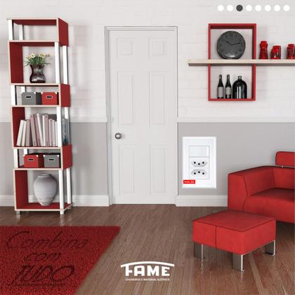 Imagem de 1 Interruptor Simples E 2 Tomada 2p+t 20a De Encaixe Kit 3