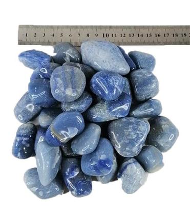 Imagem de 1 Kg Quartzo Azul Pedra Rolada Semi Preciosas Grande Chakra