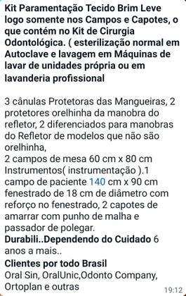 Imagem de 1 Kit Paramentação * Cirurgia Odontologica Franquia OdontoCompany Campos Cirúrgico, Capote Cirurgico