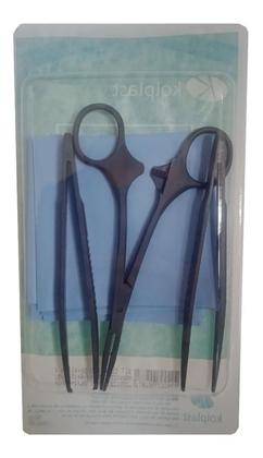 Imagem de 1 Kits Curativo Estéril Descartável Com 3 Pinças - Kolplast
