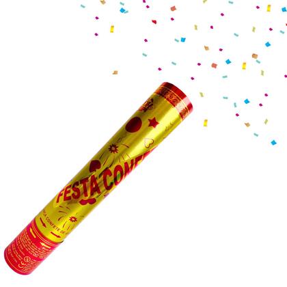 Imagem de 1 Lança Confete Colorido Metalizado 30 Cm de Estourar Festa