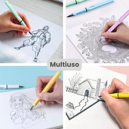 Imagem de 1 Lápis Infinito Que Não Aponta Lápis Eterno Corpo Tom Pastel