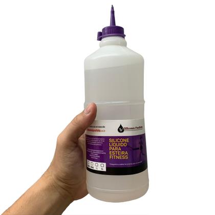 Imagem de 1 Litro Silicone Para Lubrificar Esteira Protege Corrreia Trilho e Uso Geral Paulista