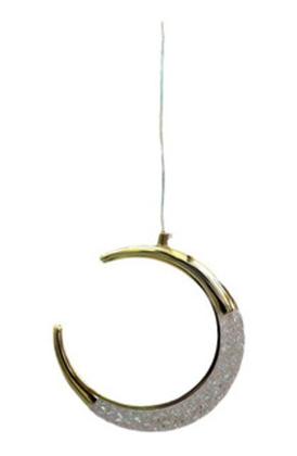 Imagem de 1 Luminária Pendente Cristal Meia Lua Minguante Crescente Led