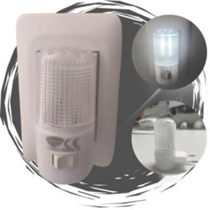 Imagem de 1 Luminária Tomada Abajur Led Mini Luz Noturna Bivolt Mizza Escritório Quarto Bebê Vários Ambientes