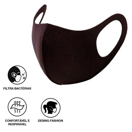 Imagem de 1 Máscara Laváveis Reutilizável Marrom Cuidado Pessoal