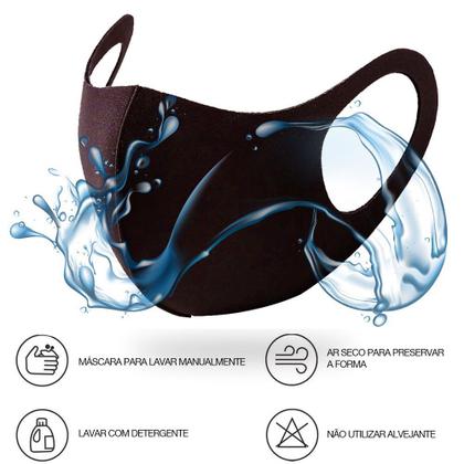 Imagem de 1 Máscara Laváveis Reutilizável Marrom Cuidado Pessoal