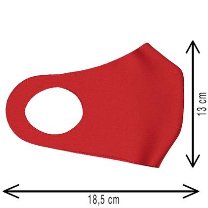 Imagem de 1 Máscara Laváveis Reutilizável Vermelha Cuidado Pessoal