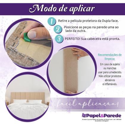 Imagem de 1 Módulo 60cmX20cm Cabeceira Modulada Estofada Rosa Retangular Para Cama Box Queen King Solteiro ou Casal