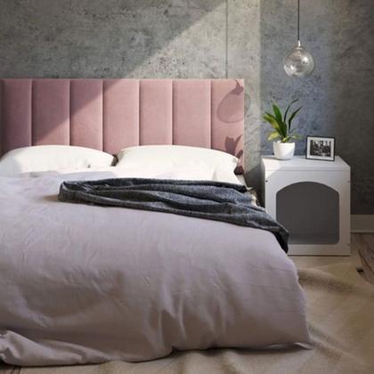 Imagem de 1 Módulo 60cmX20cm Cabeceira Modulada Estofada Rosa Retangular Para Cama Box Queen King Solteiro ou Casal