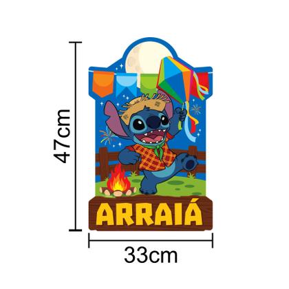 Imagem de 1 Painel Decorativo Festa Junina Stitch Arraia Piffer Festas - Inspire sua Festa Loja