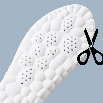 Imagem de 1 Par De Palmilhas Esportivas De Látex De Alta Elasticidade , Almofadas De Sapato Macias , Suporte De Arco , Ortopédicas