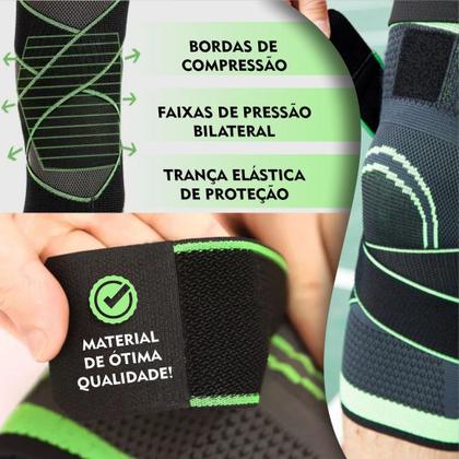Imagem de 1 Par Joelheira Compressão Tenso Perna Alivia Dores Exercício Funcional