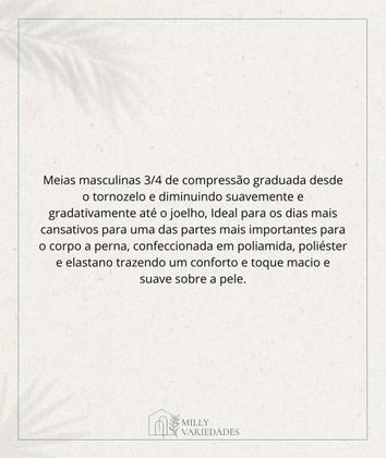 Imagem de 1 Par Meia 3/4 Compressão Masculina Saúde/conforto Selene