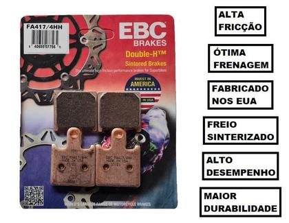 Imagem de 1 Par Pastilha De Freio Dianteira Ebc Fa417/4hh Z 750 R Abs Zr 750 Pbf/pcf 2012