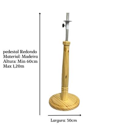 Imagem de 1 Pedestal de Madeira Redondo Luci Para Manequim Busto