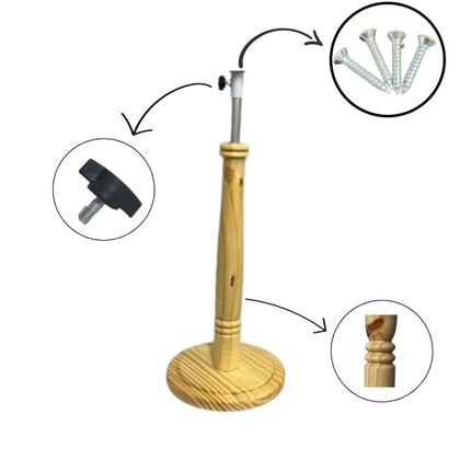 Imagem de 1 Pedestal de Madeira Redondo Luci Para Manequim Busto