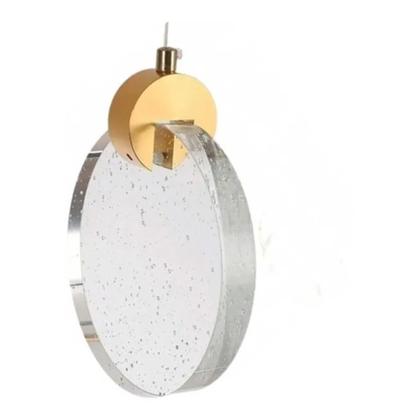 Imagem de 1 Pendente Lua De Cristal Vidro Com Bolhas - Dourado