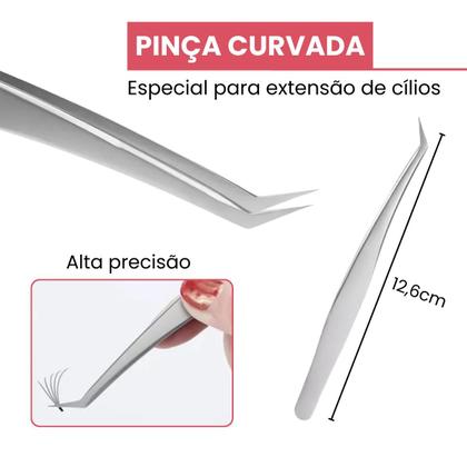 Imagem de 1 Pinça Diagonal Para Extensão Cílios Fio A Fio Tufos Volume Russo Egípcio