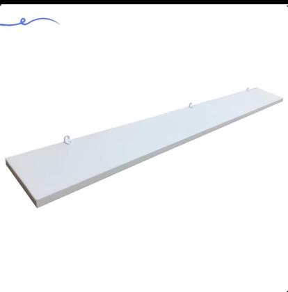 Imagem de 1 Prateleira Branca 100X20 Com Suporte Flutuante Mdf Organizadora Decoração Cozinha Quarto Banheiro