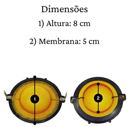 Imagem de 1 Reparo Driver D200 Fenólico Reforçado e 1 Reparo Tweeter Paralelo ST200 100W Compatível Com Selenium Jbl