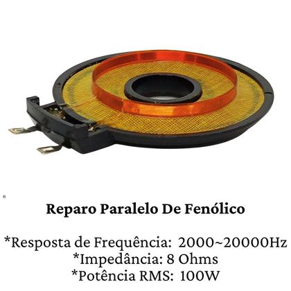 Imagem de 1 Reparo Driver D200 Fenólico Reforçado e 1 Reparo Tweeter Paralelo ST200 100W Compatível Com Selenium Jbl