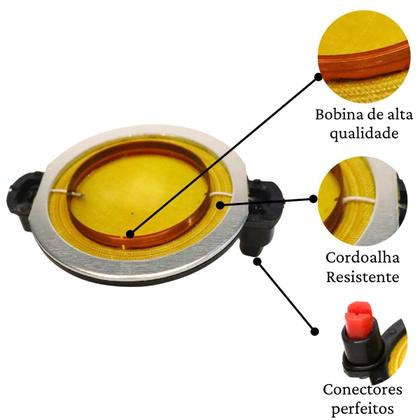Imagem de 1 Reparo Tweeter ST400 Completo Compatível Com Selenium Jbl e 1 Reparo Driver D250x Fenólico 100W Rms