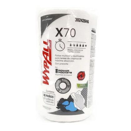 Imagem de 1 Rolo Pano Wiper Wypall X70 e 1 Rolo X75 Kimberly Clark