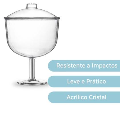 Imagem de 1 taça tropical 1,3 com tampa + 1 taça c/ tampa 1500ml