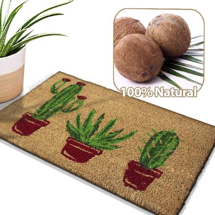 Imagem de 1 Tapete Porta Capacho Fibra Coco Antiderrapante 33x60 E10