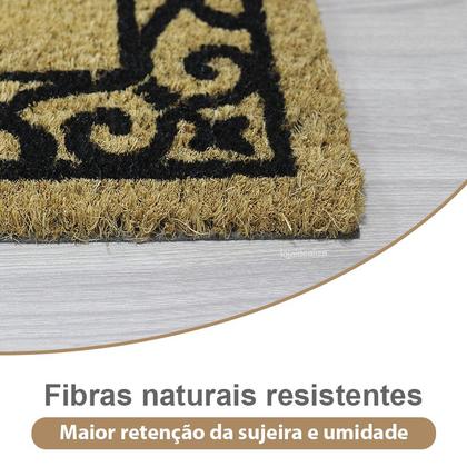 Imagem de 1 Tapete Porta Capacho Fibra Coco Antiderrapante 33x60 E13