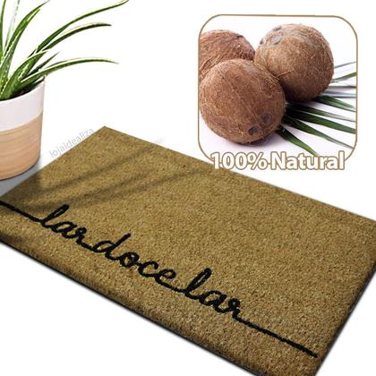 Imagem de 1 Tapete Porta Capacho Fibra Coco Antiderrapante 33x60 E8