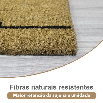 Imagem de 1 Tapete Porta Capacho Fibra Coco Antiderrapante 33x60 E8