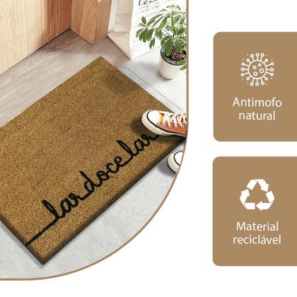 Imagem de 1 Tapete Porta Capacho Fibra Coco Antiderrapante 33x60 E8